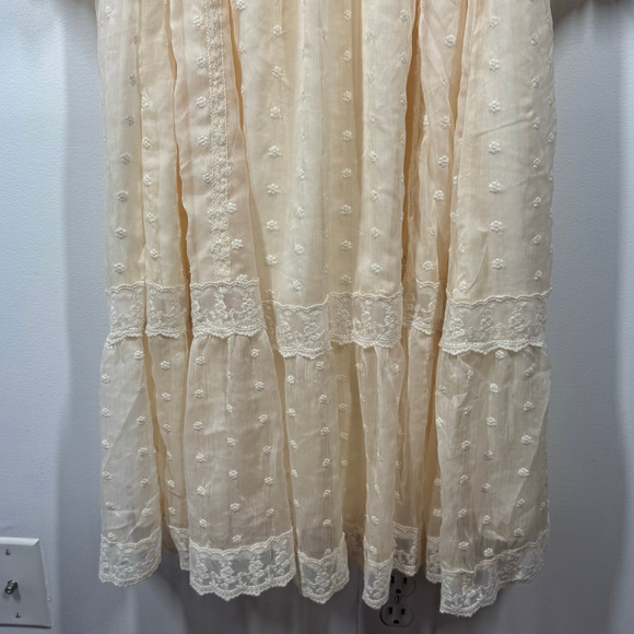 A Collective Story Dress Women M NWT Cream Midi Cream Lace #AD0181-FJA Cottage - Picture 8 of 15